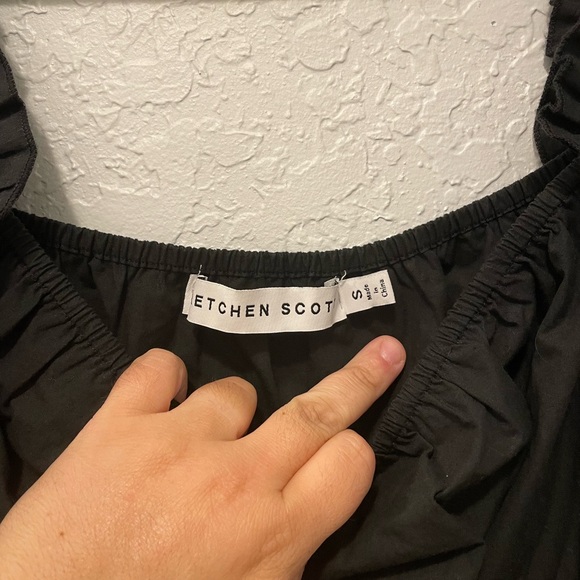 Gretchen Scott Ruffle up maxi black size S - Picture 5 of 5